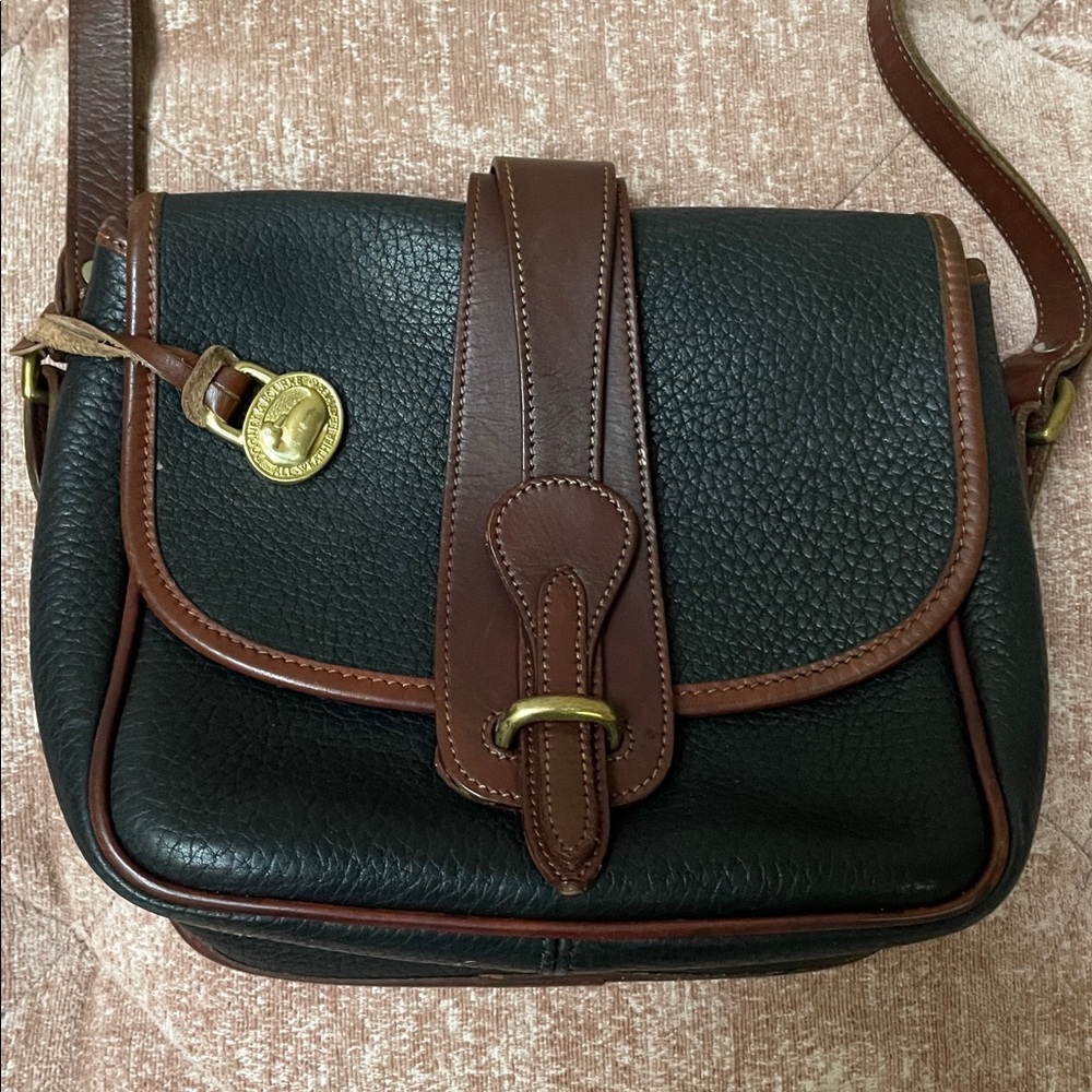 Dooney & Bourke Green and Brown Crossbody Bag